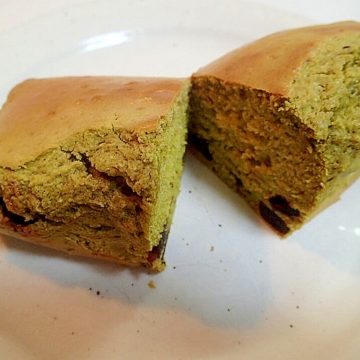 ＨＭで　紫花豆甘納豆の緑茶パウンドケーキ